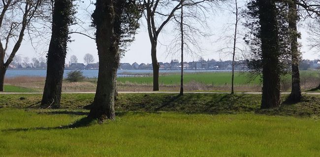 Blick vom Gutshof auf die Schlei