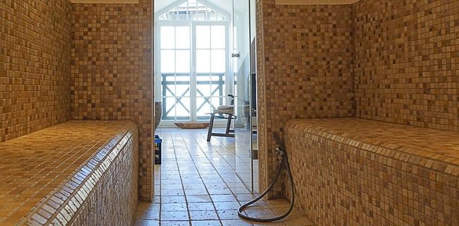 Sauna zur Erholung nach dem Spaziergang am Meer 
