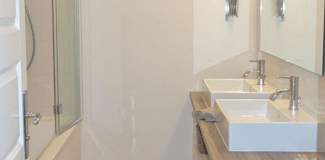 Luxus Ausstattung in den Bädern der Ferienwohnung bei Kappeln nahe der Ostsee
